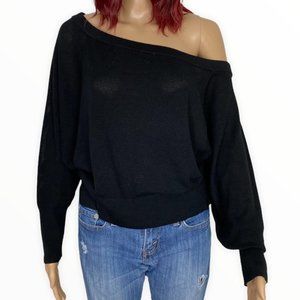 Express Black Boat Neck Open Knit Dolman Lightweight Sweater, sz XL, NWT